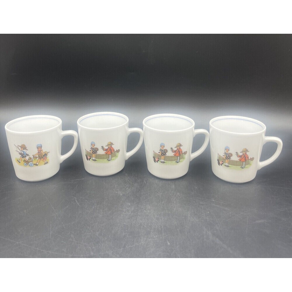 VTG PIER 1 Kids Childs Cups Mugs Made in Germany Set of 4